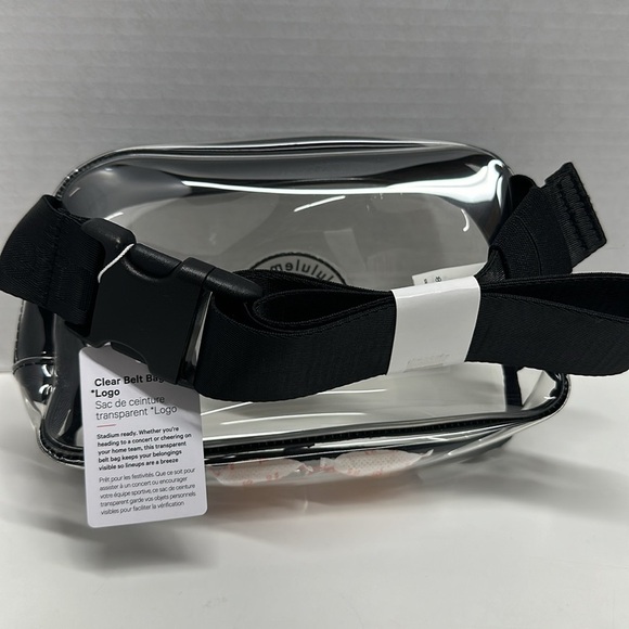 Lululemon Clear Everywhere Plastic Belt Bag Logo Stadium 1L Fanny Pack NWT New - Picture 4 of 9